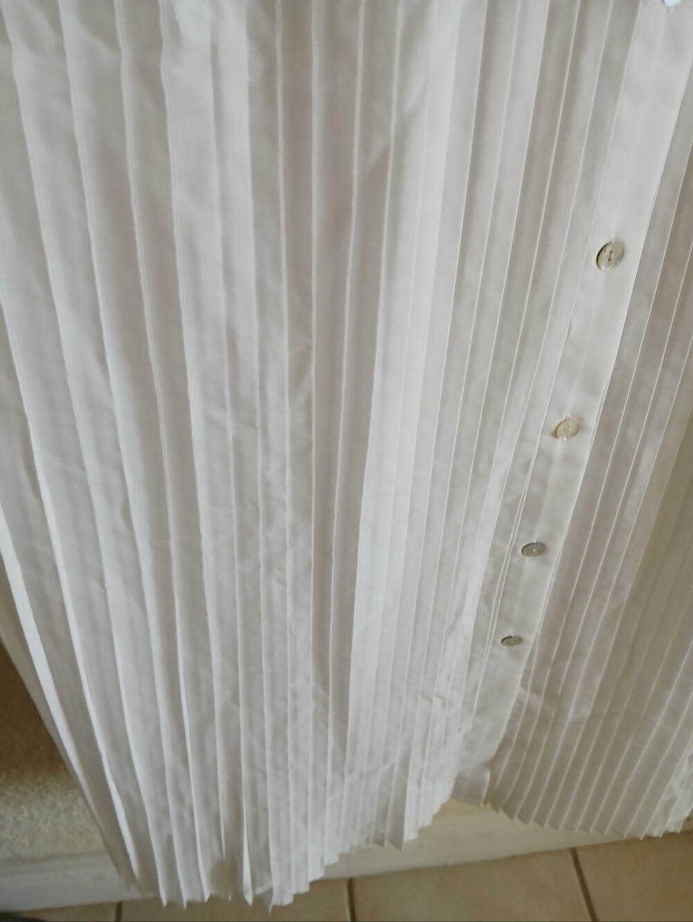 Zara White Long-Sleeve Pleated Midi Shirt Dress - Picture 6 of 10